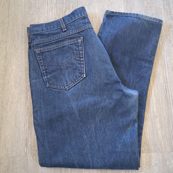 Carhartt Jeans Mens 36X31 Utility Flame Resistant Logo Workwear 5 Pocket - Picture 2 of 11